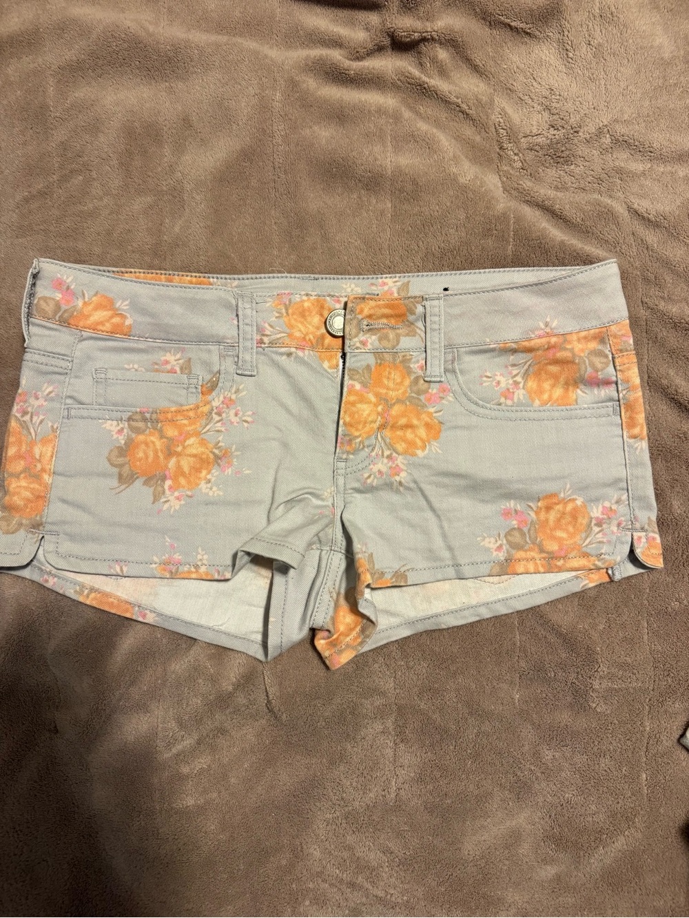 American Eagle Y2K Low Rise Floral Print Women’s Short Shorts
